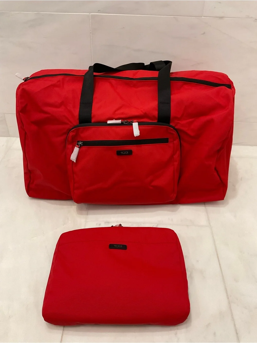 NEW TUMI Voyageur JUST IN CASE Packable 20.5” Duffel Bag - TUMI RED